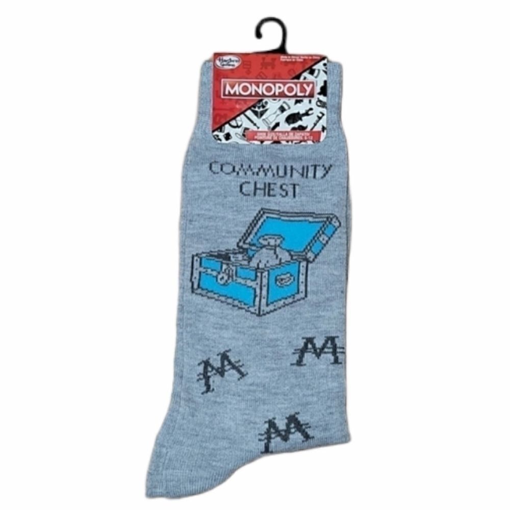 HASBRO MONOPOLY COMMUNITY CHEST CREW SOCKS - NWT